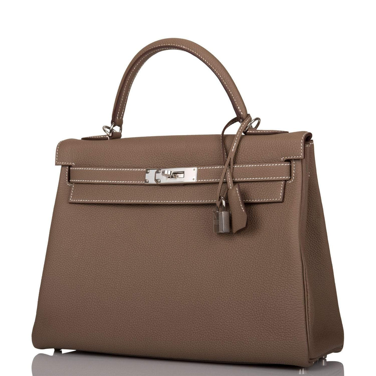 Hermes Kelly Retourne 32 Etoupe Togo Palladium Hardware - product image 5