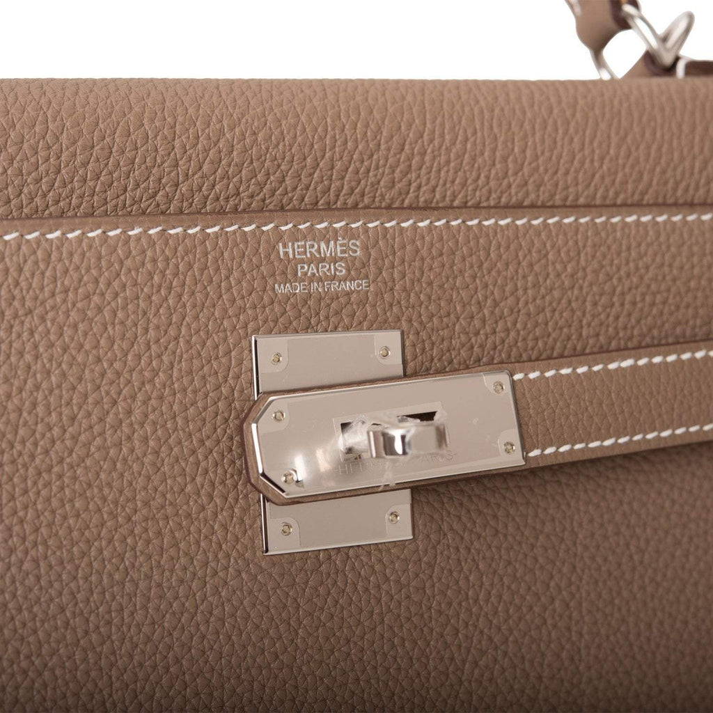 Hermes Kelly Retourne 32 Etoupe Togo Palladium Hardware - product image 7