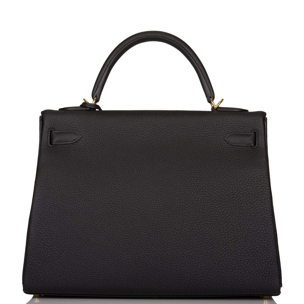 A close-up of the natural, supple texture of the Togo leather