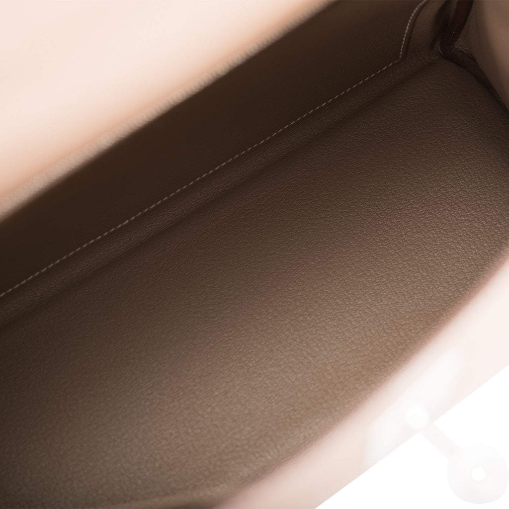 Hermes Kelly Retourne 32 Etoupe Togo Palladium Hardware - hardware detail