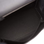 A detailed shot of the smooth, fine finish of the Epsom leather