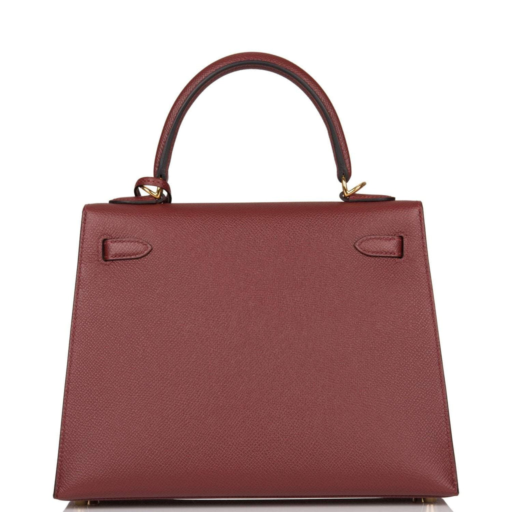 Hermes Kelly Sellier 25cm Rouge H Epsom Gold Hardware - hardware detail