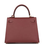 Hermes Kelly Sellier 25cm Rouge H Epsom Gold Hardware - hardware detail