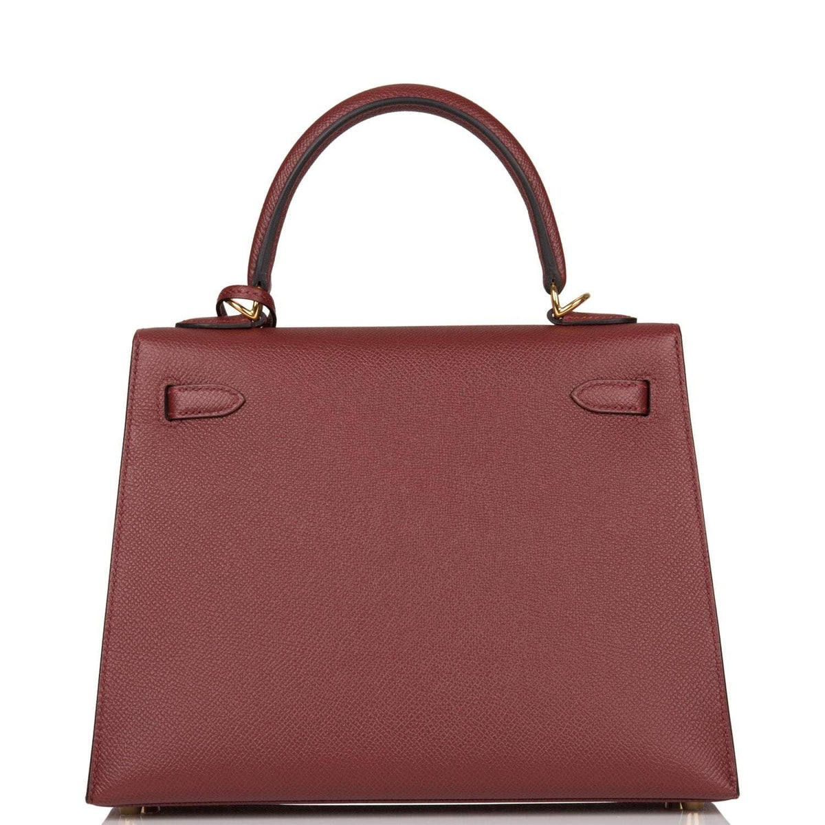Hermes Kelly Sellier 25cm Rouge H Epsom Gold Hardware - hardware detail