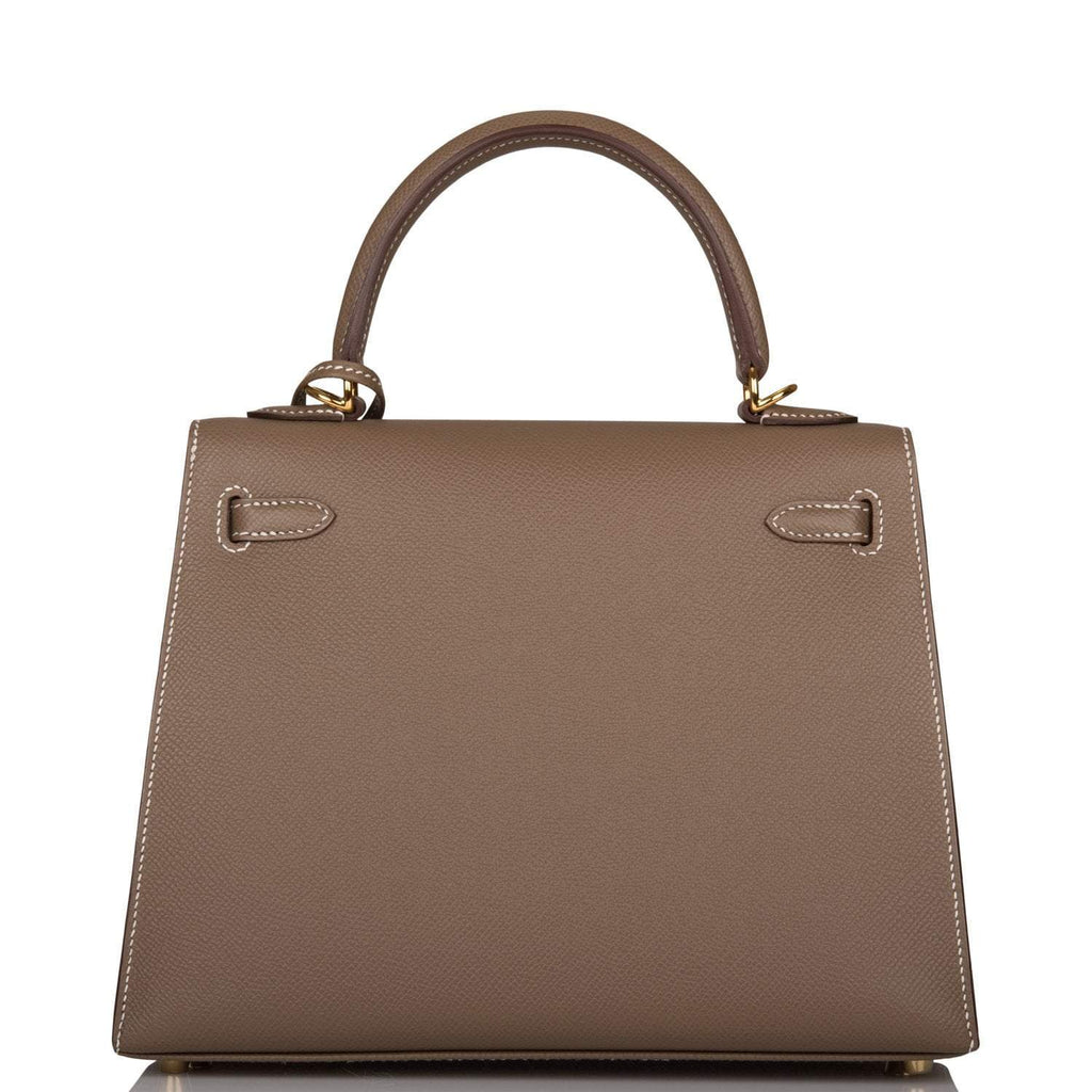 A close-up of the embossed grain of the Epsom leather
