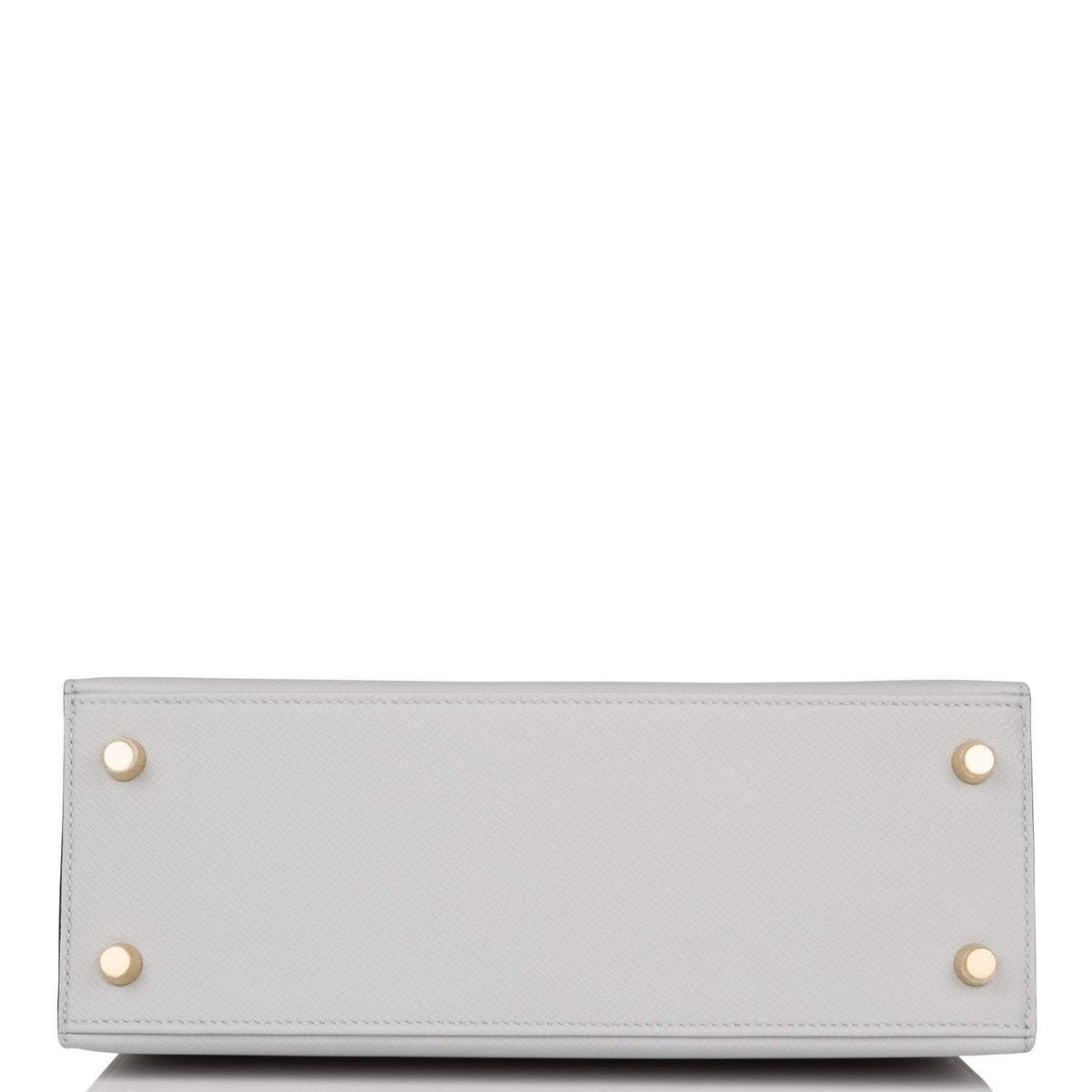 Close-up of gold hardware on Hermes Kelly Sellier 25
