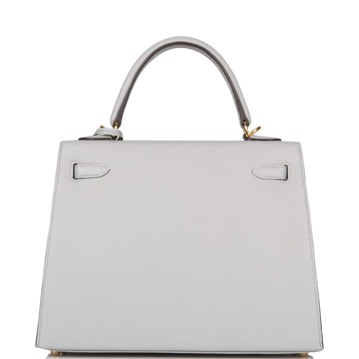 Interior view showing compartments of Hermes Kelly 25 bag