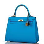 The bag displayed on a table, showing its full profile