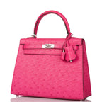 A detailed shot of the palladium-tone clochette and lock