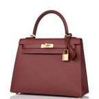 Hermes Kelly Sellier 25cm Rouge H Epsom Gold Hardware - hardware detail