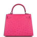 The Hermes Kelly Sellier 25 displayed on a surface, highlighting its structured form