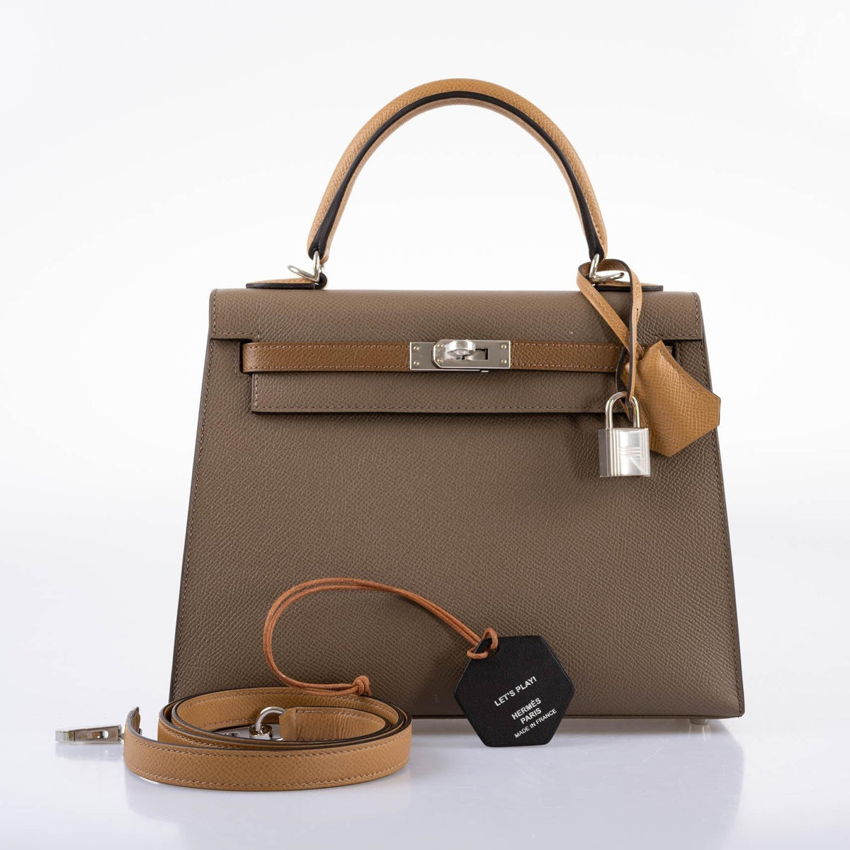 An angled view of the bag, showing its depth and color blocking