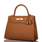 Hermes Kelly Sellier 28 Gold Epsom Gold Hardware, product detail view 5