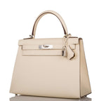 Hermes Nata Verso Epsom Sellier Kelly 28cm Palladium Hardware, the palladium-tone hardware and toggle closure