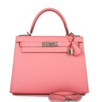 Hermes Rose Confetti Epsom Sellier Kelly 28cm Palladium Hardware, the Kelly Sellier 28 in Rose Confetti Epsom