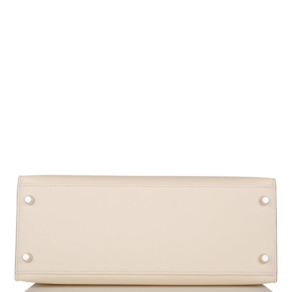 Hermes Nata Verso Epsom Sellier Kelly 28cm Palladium Hardware, the single rolled top handle