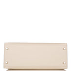 Hermes Nata Verso Epsom Sellier Kelly 28cm Palladium Hardware, the single rolled top handle