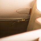 Hermes Kelly 32 Sellier two-tone Trench and Gold Epsom leather bag with gold-tone hardware, product photo 7