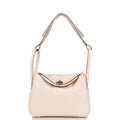Hermes Lindy 26cm handbag in Nata Swift leather with a Verso contrasting interior and palladium hardware.