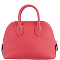Hermes Mini Bolide 1923 handbag in Rose Lipstick Mysore Chevre leather with palladium hardware
