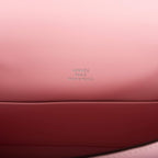 Hermes Rose Sakura Swift Mini Kelly Pochette Palladium Hardware - interior detail