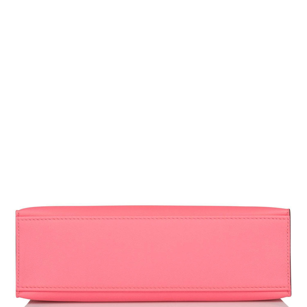 Hermes Rose Azalee Swift Mini Kelly Pochette Gold Hardware, the Mini Kelly Pochette, showcasing its pristine c