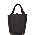 Rear view of hermes Picotin Lock 18 Black Clemence