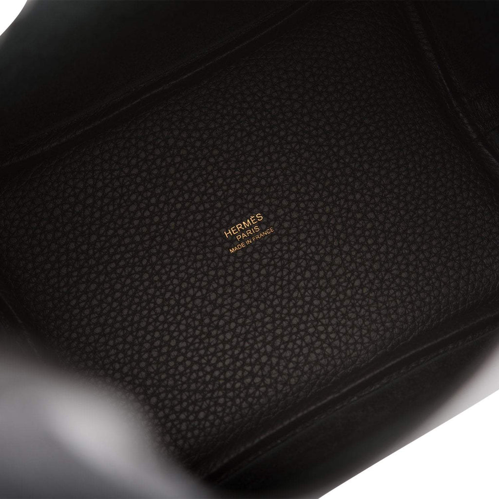 Hermès Picotin Lock 18 Black Clemence Leather-interior