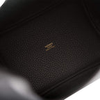Hermès Picotin Lock 18 Black Clemence Leather-interior