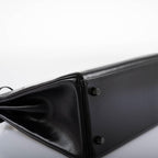 Close-up of PVD hardware on Hermes So Black Kelly 35