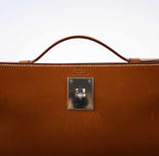 Hermes Teddy Kelly Clutch Barenia Leather & Mouton Shearling Palladium Hardware - 2007, K Square - top view