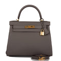 Hermes Kelly Retourne 28 Etain Togo Gold Hardware - product image 1
