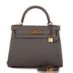 Hermes Kelly Retourne 28 Etain Togo Gold Hardware - product image 1