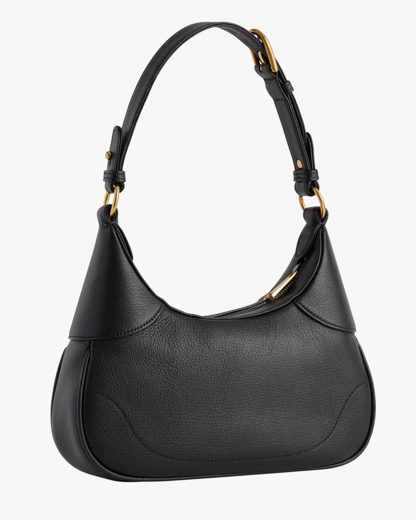 Gucci Aphrodite Small Leather Shoulder Bag - Black in Black - detail view 12 showing the bag's shape, finish and visible design details.