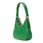 Gucci Aphrodite Small Leather Shoulder Bag - Green in Green - detail view 9 showing the bag's shape, finish and visible design details.