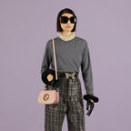 Gucci Blondie Mini Leather Crossbody Shoulder Bag - Pink in Pink - detail view 14 showing the bag's shape, finish and visible design details.