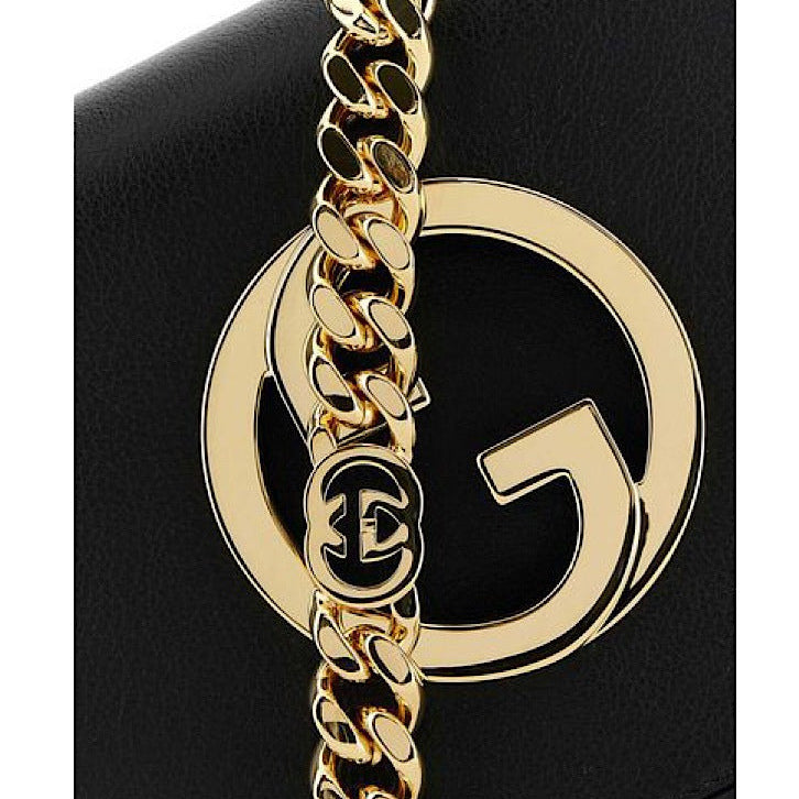 Gucci Blondie Mini Crossbody Bag - Black in Black - detail view 5 showing the bag's shape, finish and visible design details.