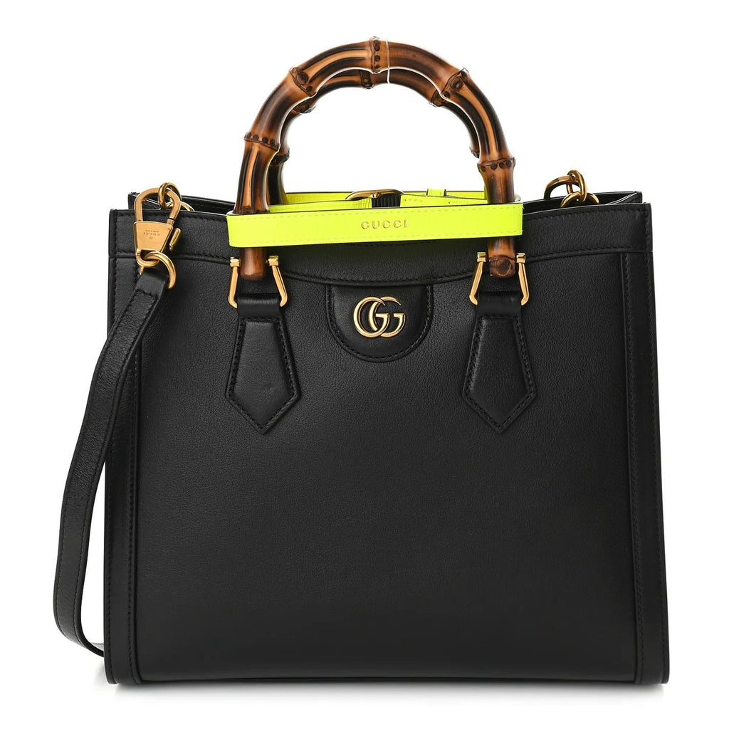 Gucci Diana Medium Tote Bag - Black in Black - detail view 10 showing the bag's shape, finish and visible design details.