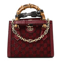 Gucci Diana Mini Tote Bag - Red in Red - front view showing the bag's shape, finish and visible design details.