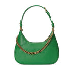 Gucci Aphrodite Small Leather Shoulder Bag - Green in Green - detail view 14 showing the bag's shape, finish and visible design details.