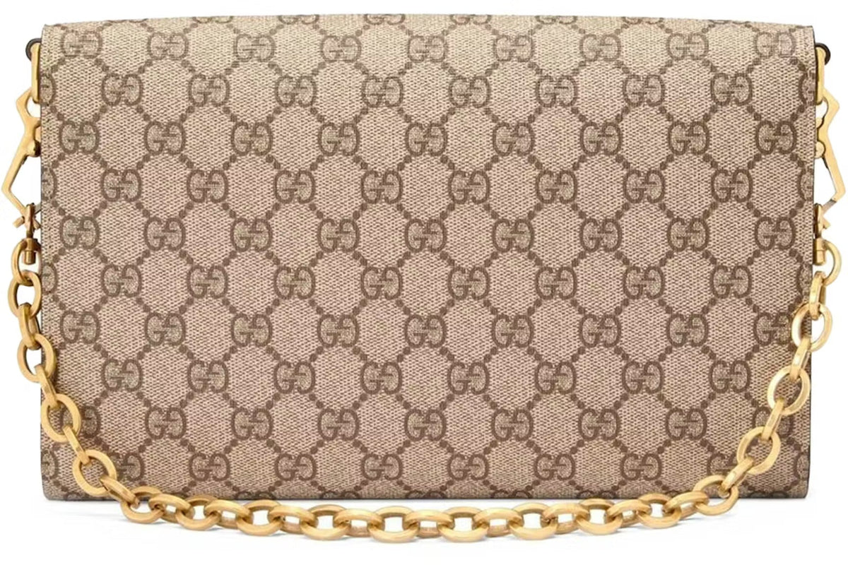 Gucci Horsebit 1955 GG Supreme Canvas Small Shoulder Bag – Beige
