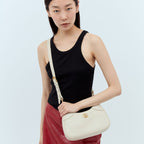 Gucci Aphrodite Small Leather Shoulder Bag - White in White - detail view 8 showing the bag's shape, finish and visible design details.