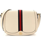 Gucci Textured Calfskin Small Ophidia Flap Bag – Mystic White