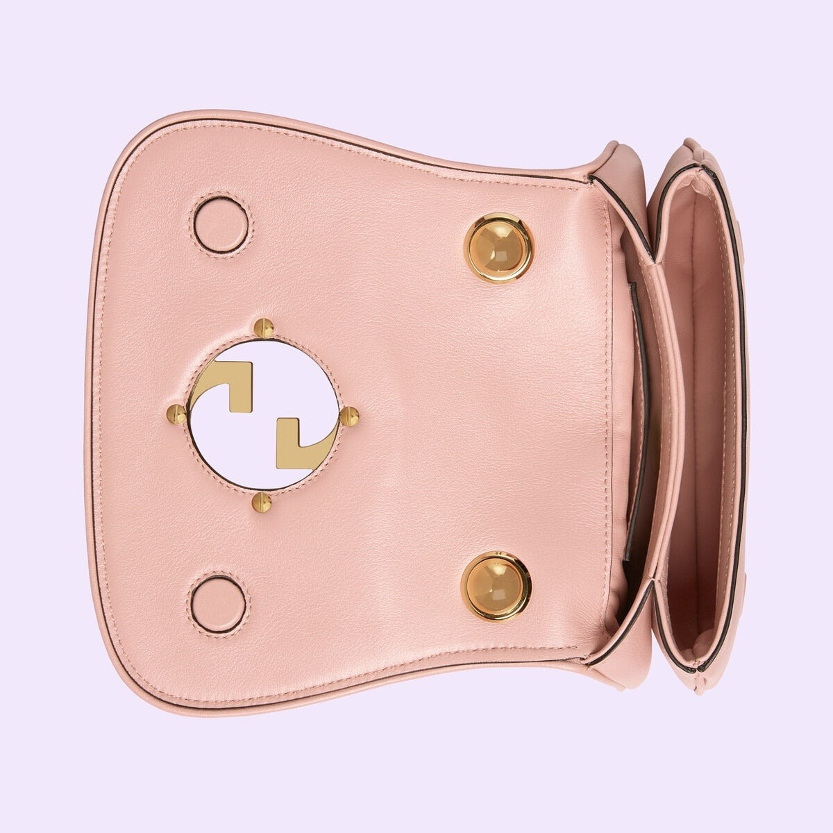 Gucci Blondie Mini Leather Crossbody Shoulder Bag - Pink in Pink - detail view 10 showing the bag's shape, finish and visible design details.