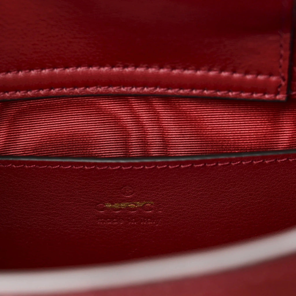 Gucci Diana Mini Tote Bag - Red in Red - detail view 6 showing the bag's shape, finish and visible design details.