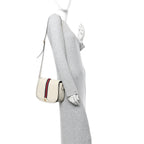 Gucci Textured Calfskin Small Ophidia Flap Bag – Mystic White