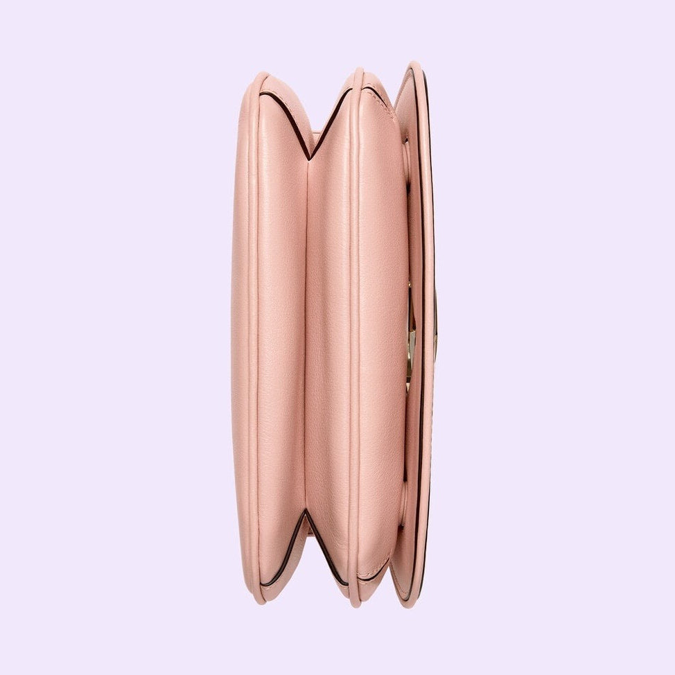 Gucci Blondie Mini Leather Crossbody Shoulder Bag - Pink in Pink - detail view 11 showing the bag's shape, finish and visible design details.