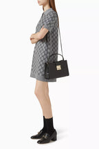 Gucci Padlock Top – Handle Medium Leather Bag – Black