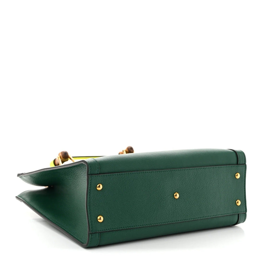 Gucci Diana Small Tote Bag - Green in Green - detail view 4 showing the bag's shape, finish and visible design details.