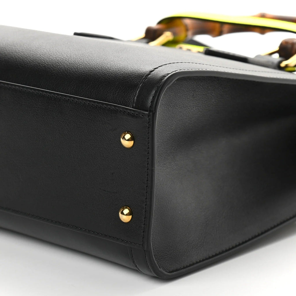 Gucci Diana Medium Tote Bag - Black in Black - detail view 4 showing the bag's shape, finish and visible design details.